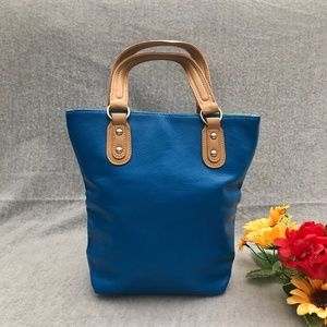 NWOT - Royal Blue, Tan, & Green Tote Bag